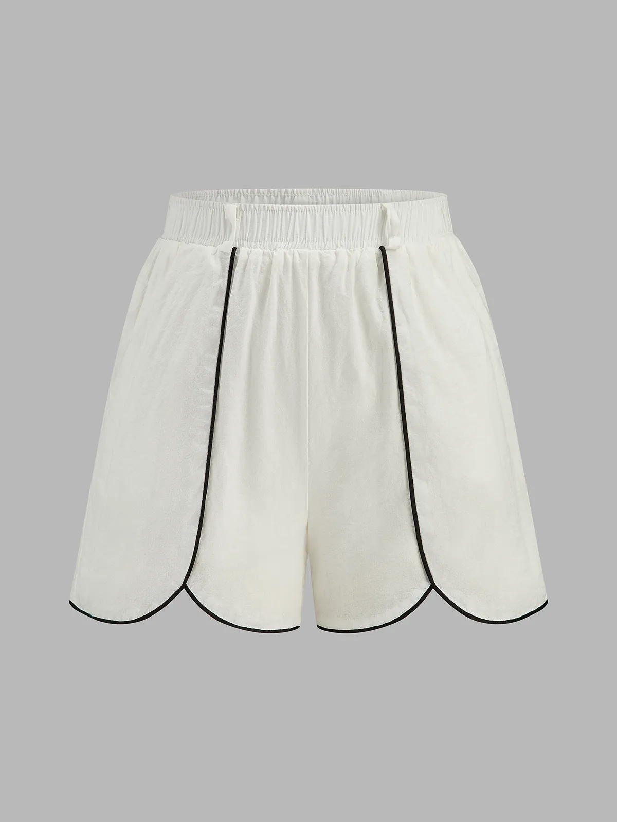 Contrast Piping Cotton Two Piece Shorts Set sold by COMMENSE product image thumbnail 5