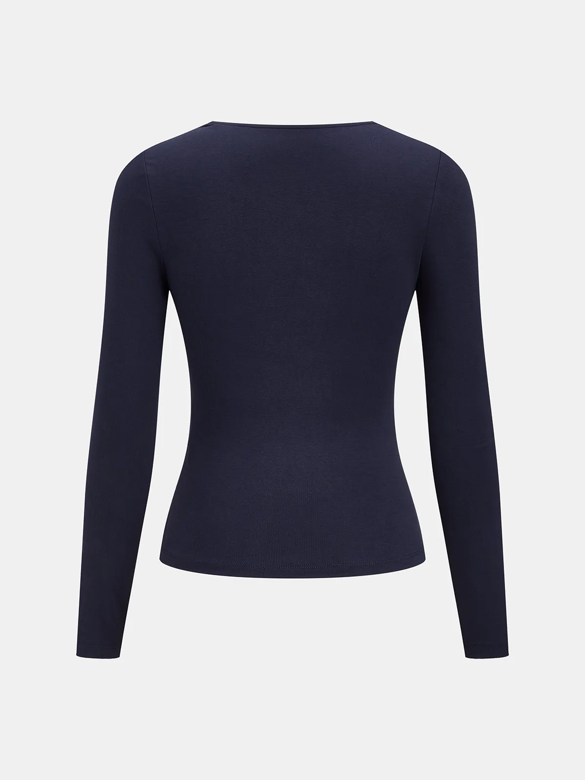 V-Neck Ruched Long Sleeve Top sold by COMMENSE product image thumbnail 3