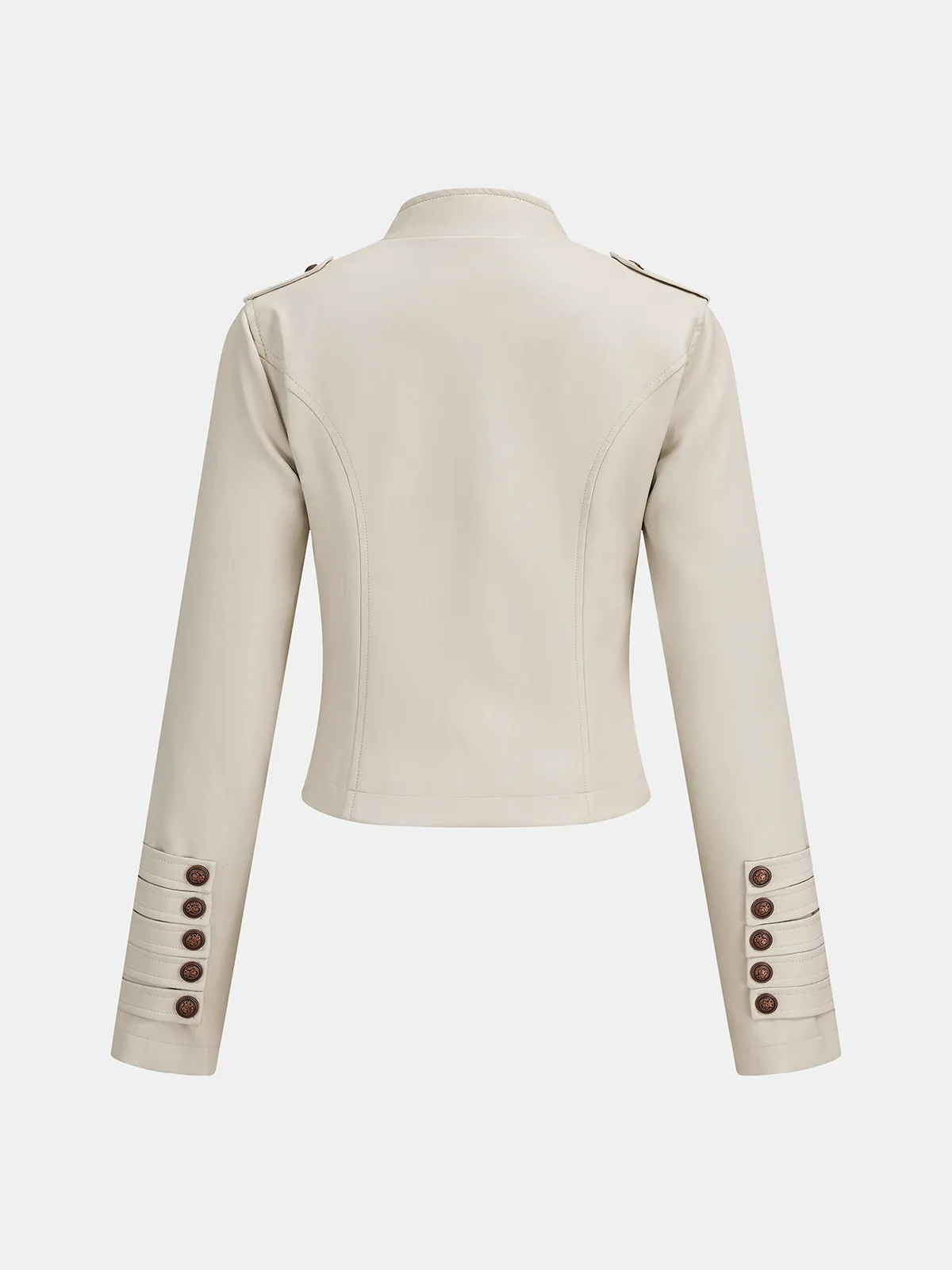 Napoleon‑Style Faux Leather Jacket sold by COMMENSE product image thumbnail 3