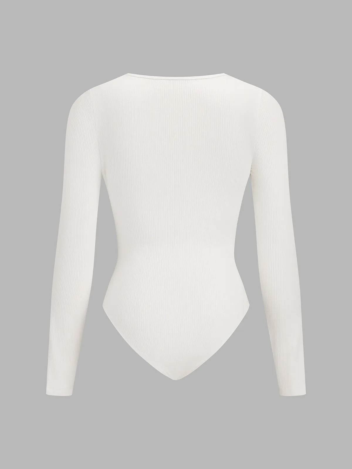 Basic Ribbed Long Sleeve Bodysuit sold by COMMENSE product image thumbnail 3