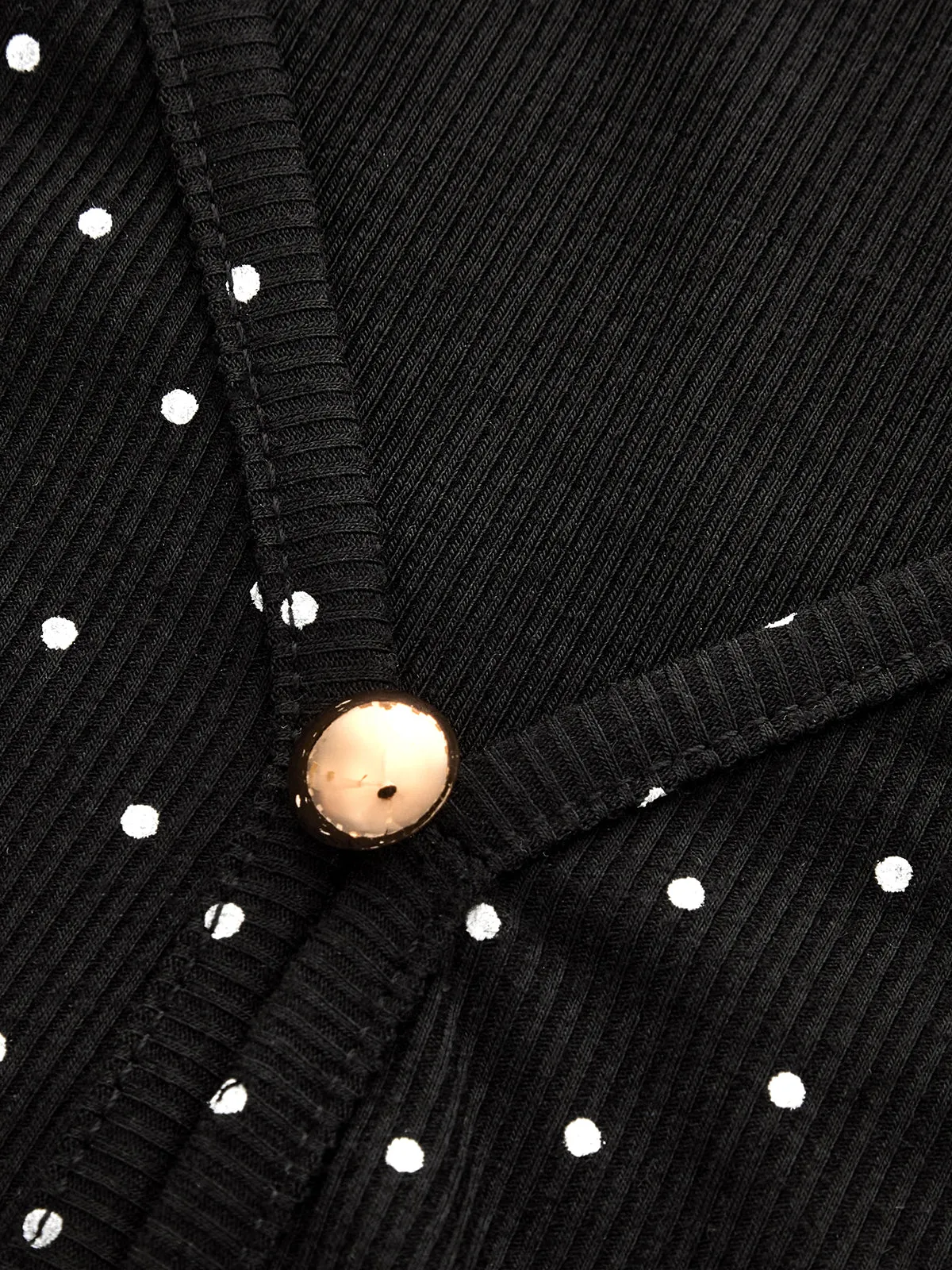 Flare Sleeve Polka Dot Midi Dress sold by COMMENSE product image thumbnail 3