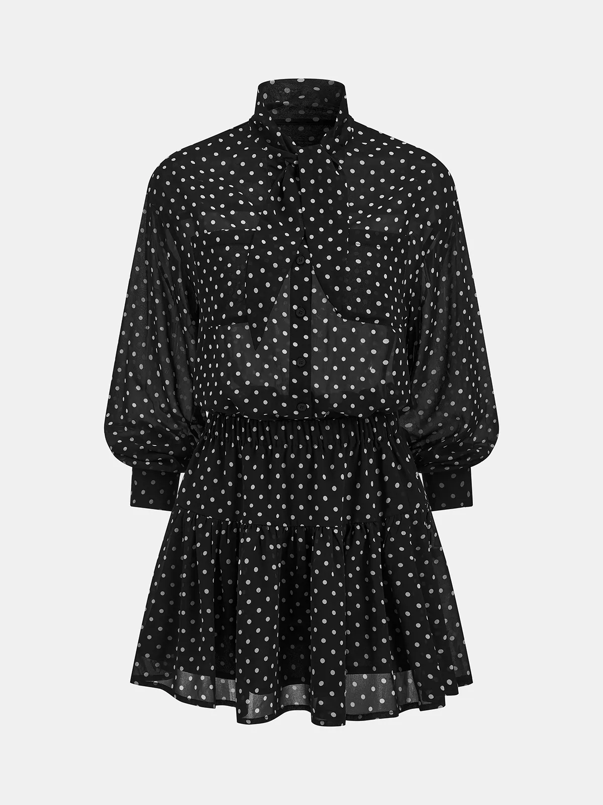 Polka Dot Chiffon Two Piece Skirt Set sold by COMMENSE product image thumbnail 2