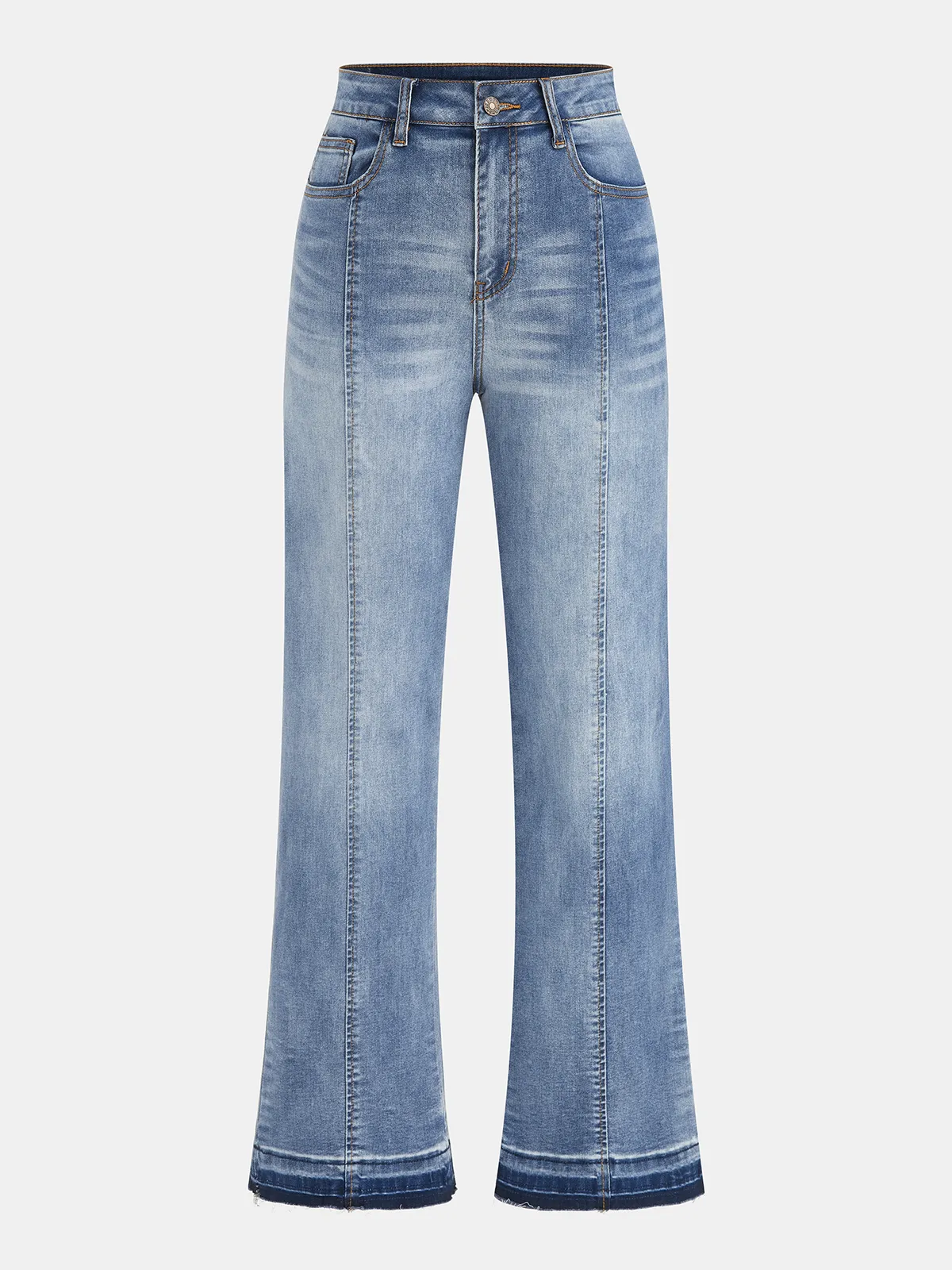 Raw Hem Flared Denim Pants sold by COMMENSE product image thumbnail 2