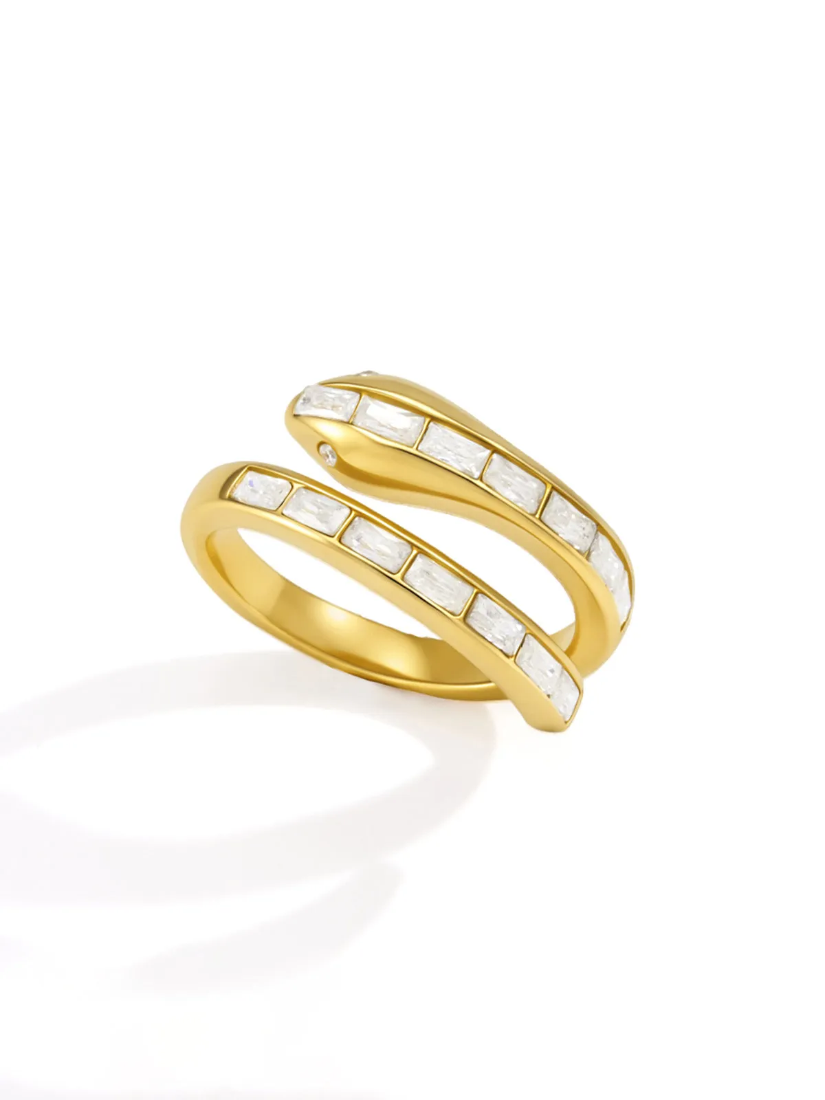 Snake Shape Open Zircon Ring sold by COMMENSE product image thumbnail 3