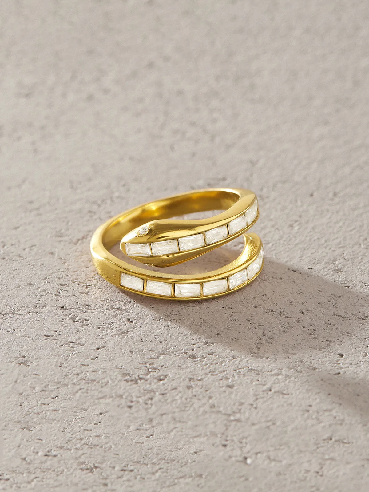 Snake Shape Open Zircon Ring sold by COMMENSE product image thumbnail 2