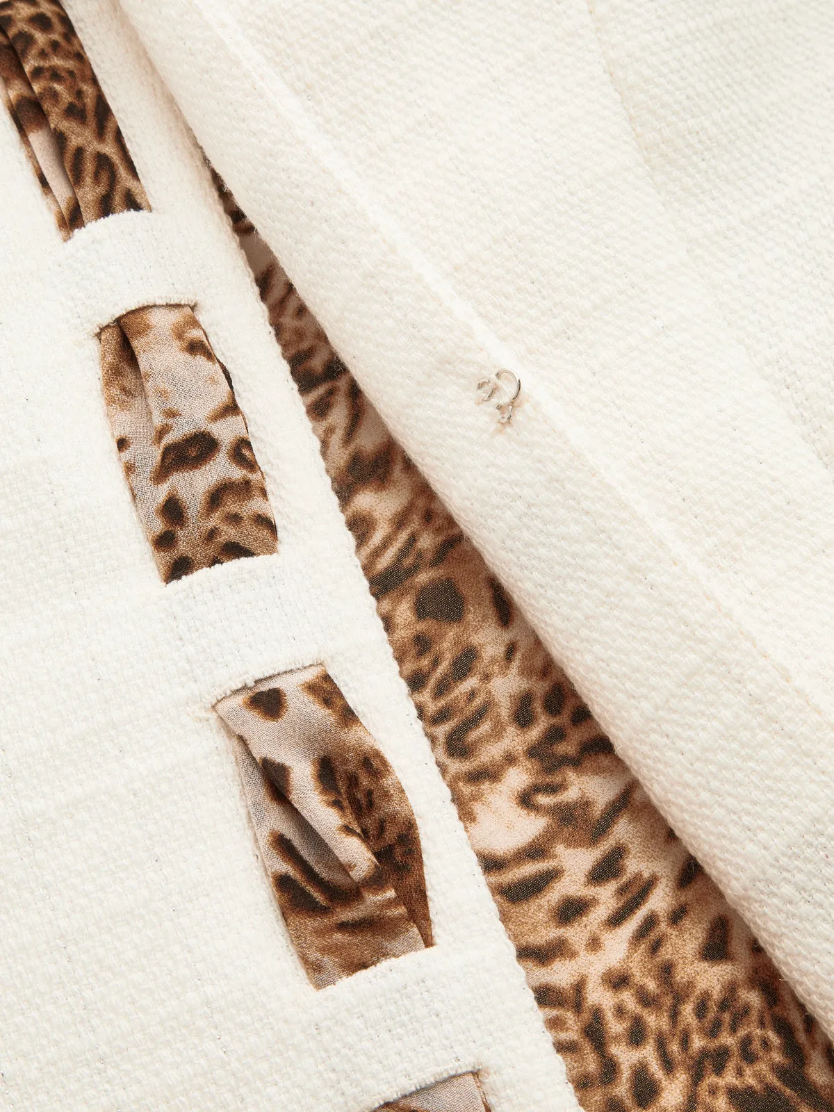 Leopard Ribbon Tweed Blazer sold by COMMENSE product image thumbnail 5