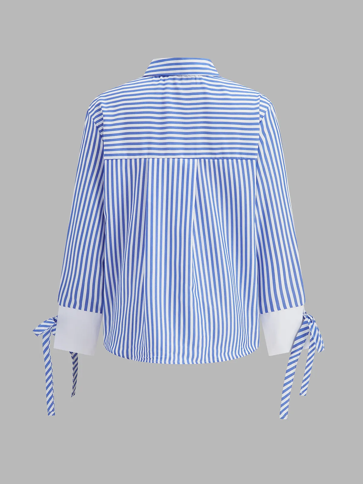 Cuff Tie Detail Striped Shirt sold by COMMENSE product image thumbnail 2