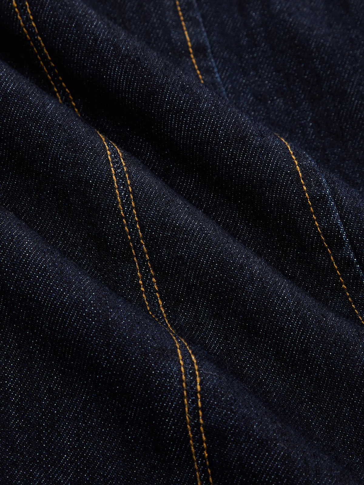 Square Neck Buckle Denim Bodycon Midi Dress sold by COMMENSE product image thumbnail 5