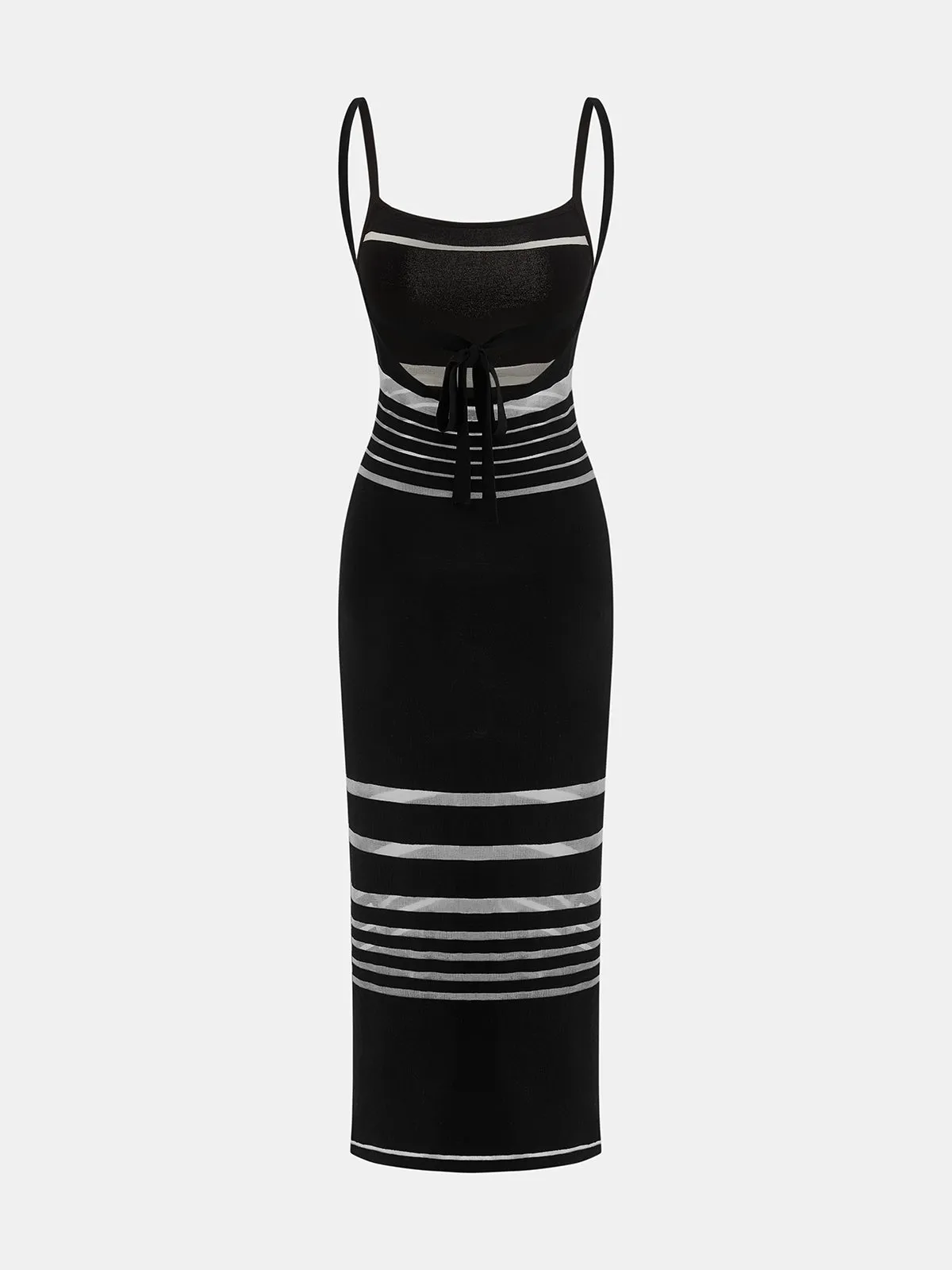 Striped Knit Cami Midi Dress sold by COMMENSE product image thumbnail 3