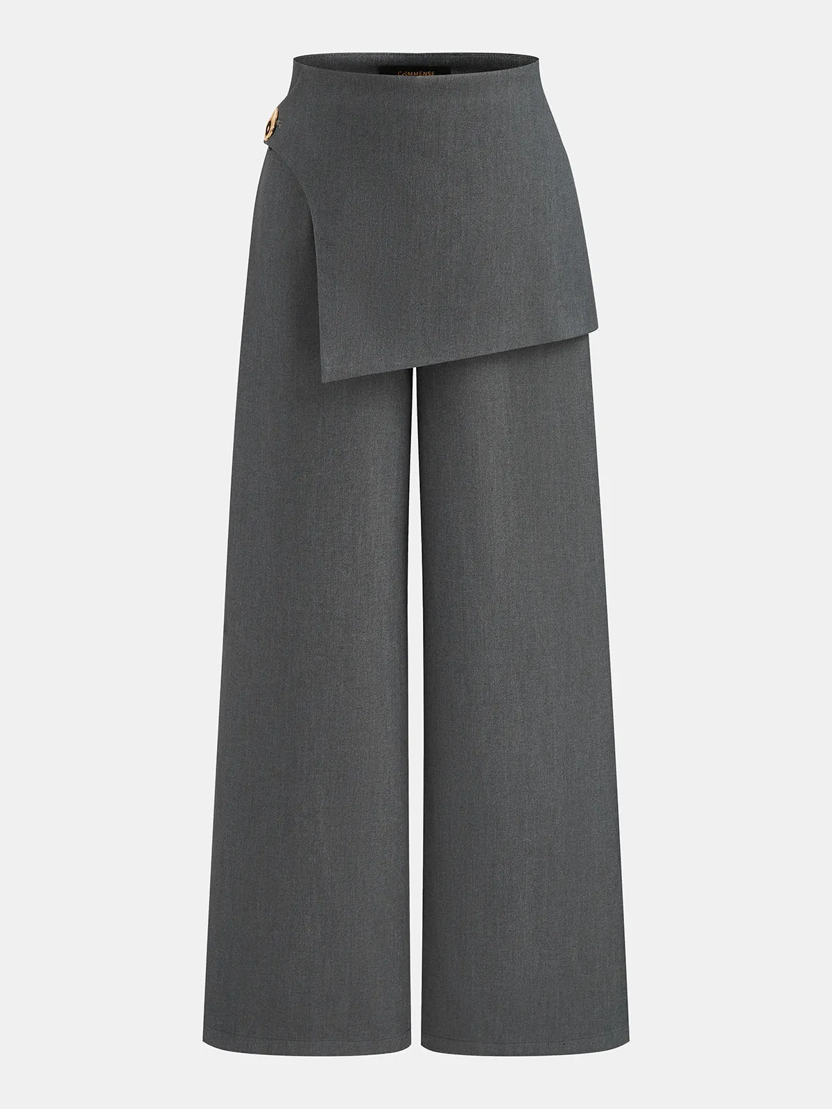 Wrap Overlay Wide Leg Pants sold by COMMENSE product image thumbnail 2