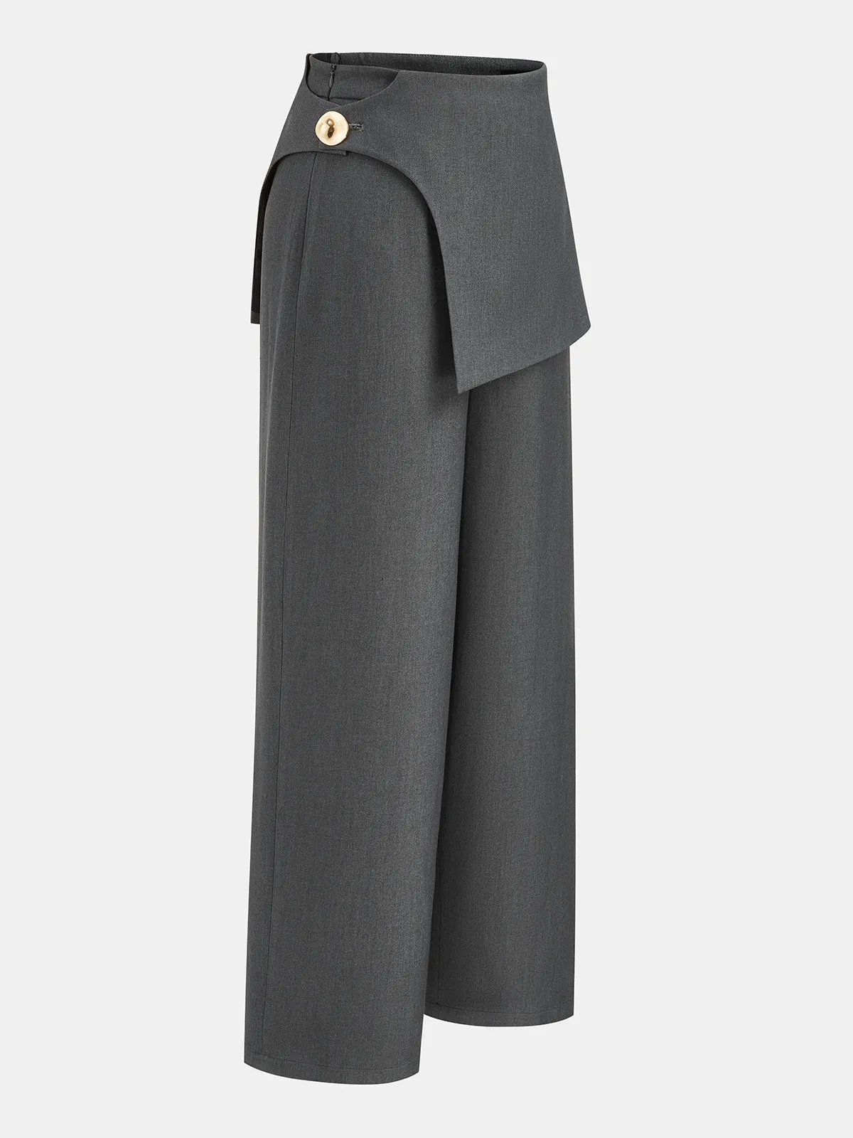 Wrap Overlay Wide Leg Pants sold by COMMENSE product image thumbnail 3