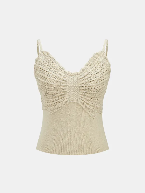 Crochet Bow Detail Cami Top made by COMMENSE