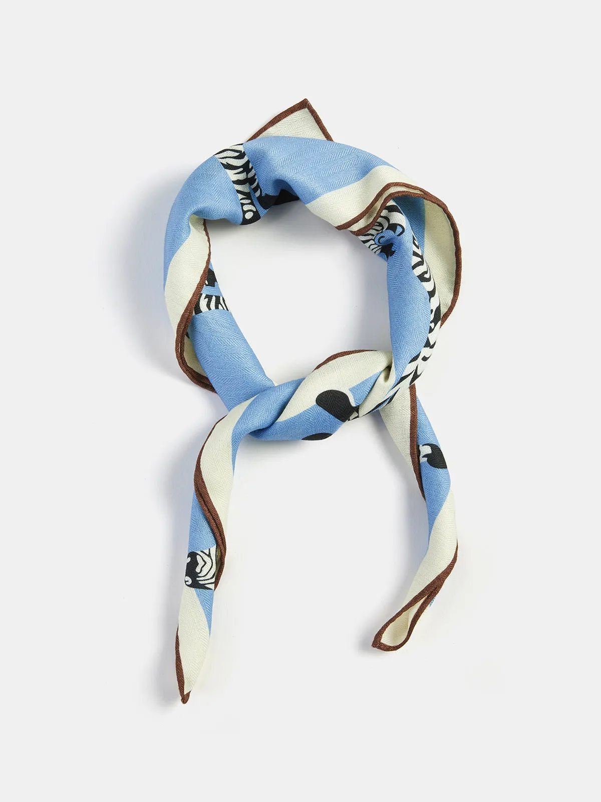 Zebra Print Fashion Square Scarf sold by COMMENSE product image thumbnail 2