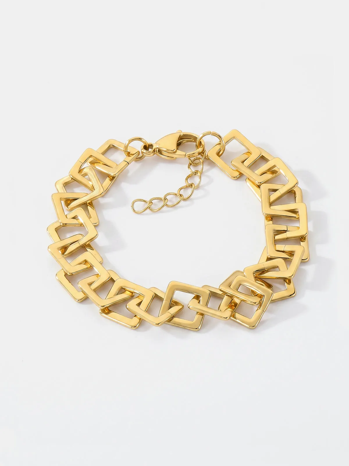 Interlocking Square Link Bracelet sold by COMMENSE product image thumbnail 2