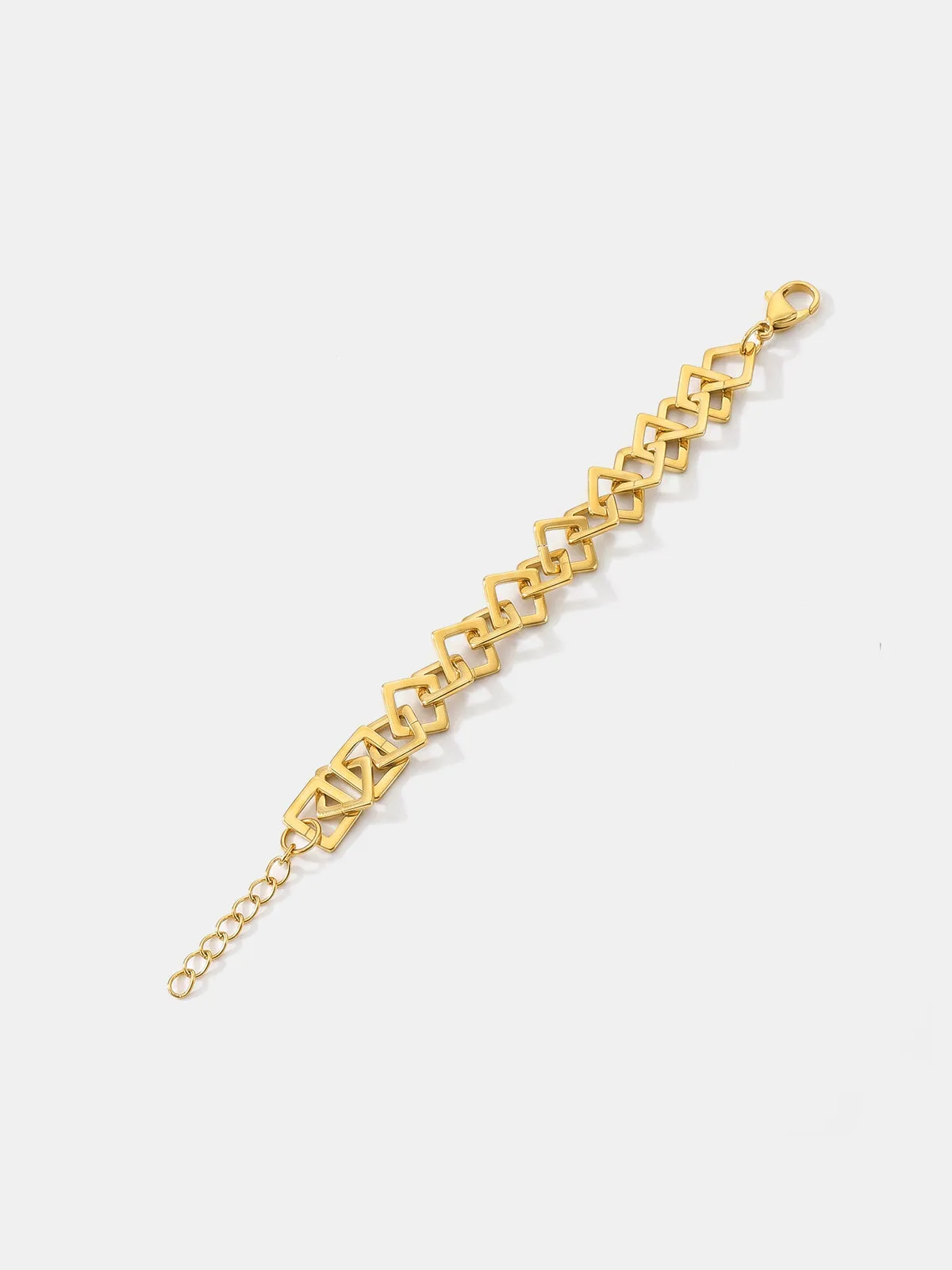 Interlocking Square Link Bracelet sold by COMMENSE product image thumbnail 3
