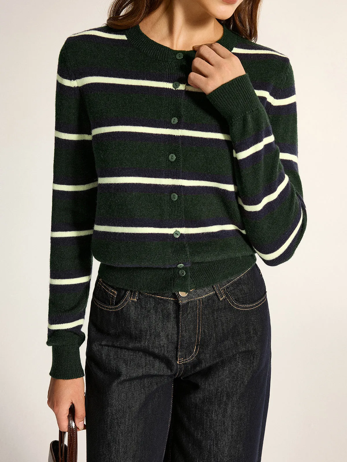 Classic Striped Button Knit Cardigan sold by COMMENSE product image thumbnail 5
