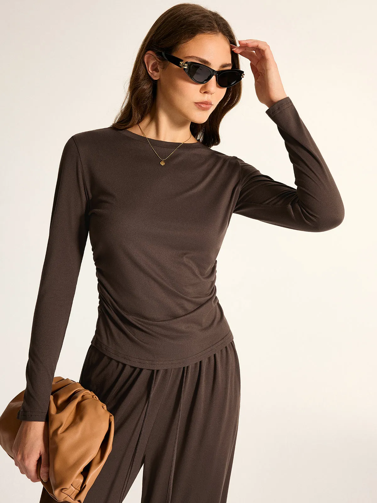 Soft Jersey Long Sleeve Wide Leg Co‑Ord Set sold by COMMENSE product image thumbnail 5