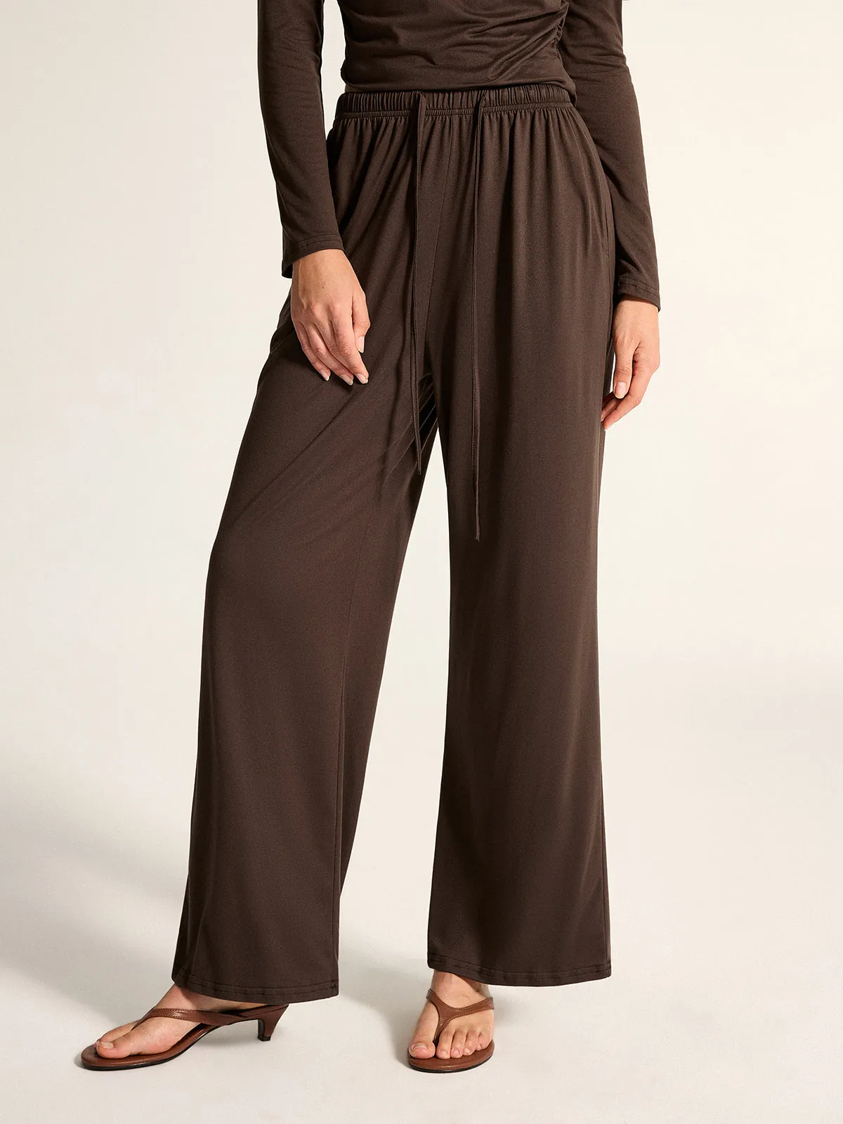 Soft Jersey Long Sleeve Wide Leg Co‑Ord Set sold by COMMENSE product image thumbnail 2