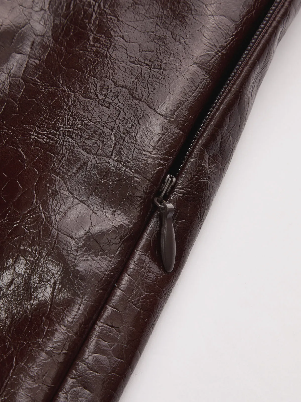 Croc Embossed Faux Leather Mini Skirt sold by COMMENSE product image thumbnail 4