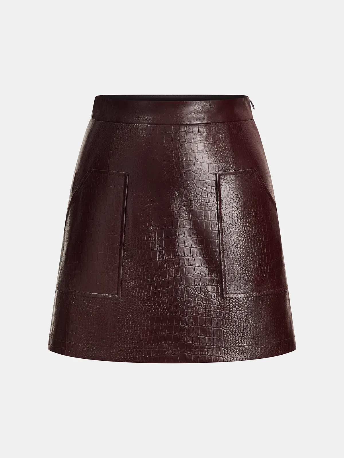 Croc Embossed Faux Leather Mini Skirt sold by COMMENSE product image thumbnail 2
