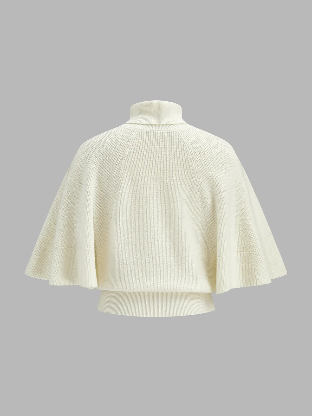 Wool Blend Turtleneck Batwing Sleeve Sweater sold by COMMENSE product image thumbnail 4