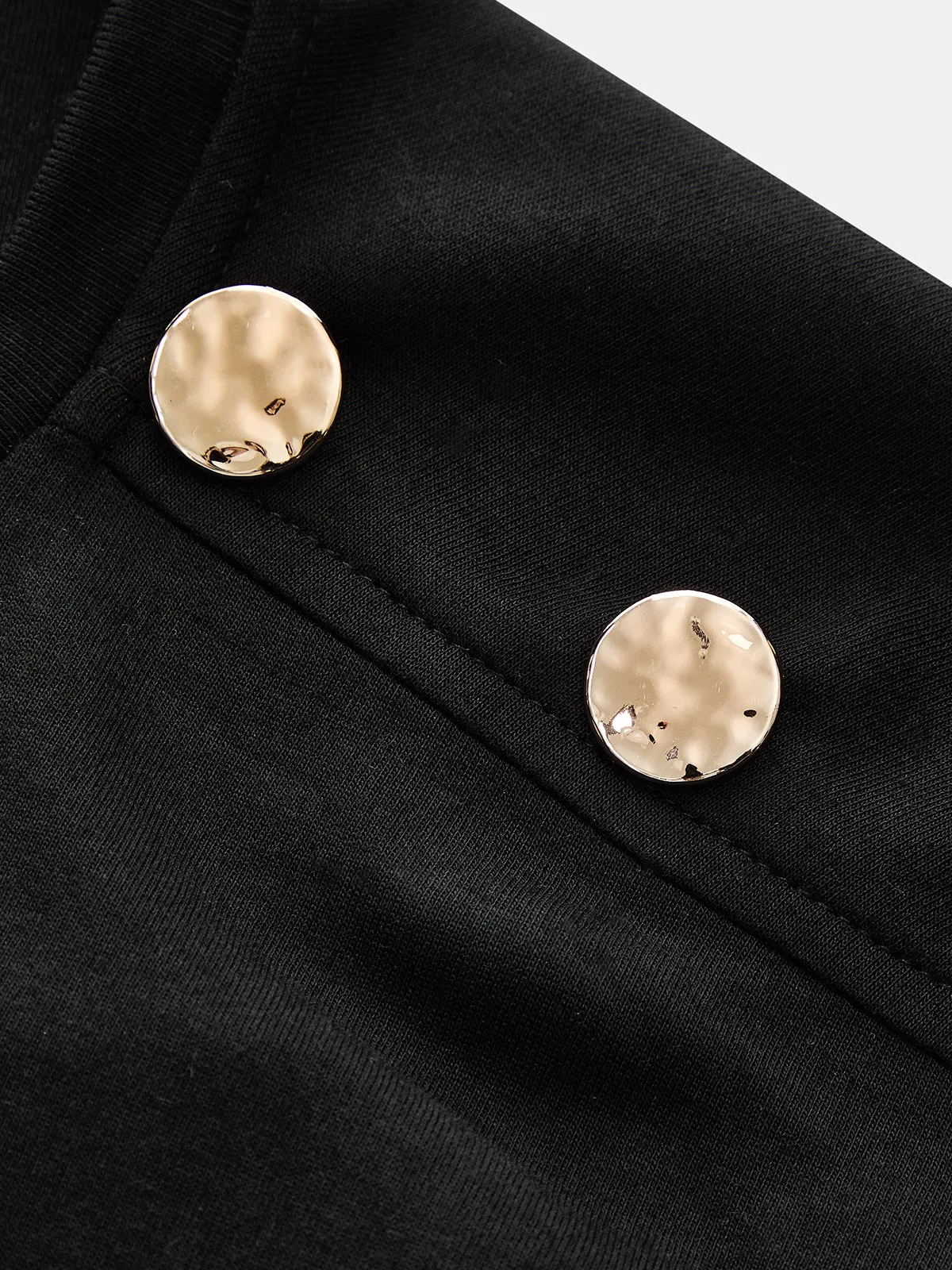 Shoulder Button Tie-Side Short Sleeve Top sold by COMMENSE product image thumbnail 4