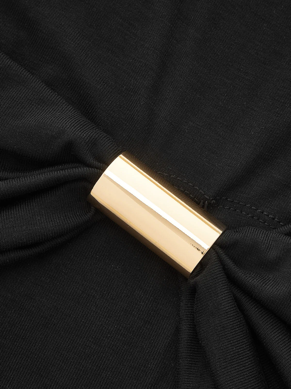 Twist Waist Metal Buckle Long Sleeve Top sold by COMMENSE product image thumbnail 4