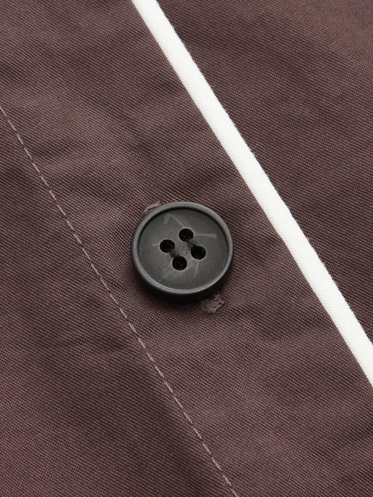 Contrast Piping Tie‑Front Cropped Shirt sold by COMMENSE product image thumbnail 3