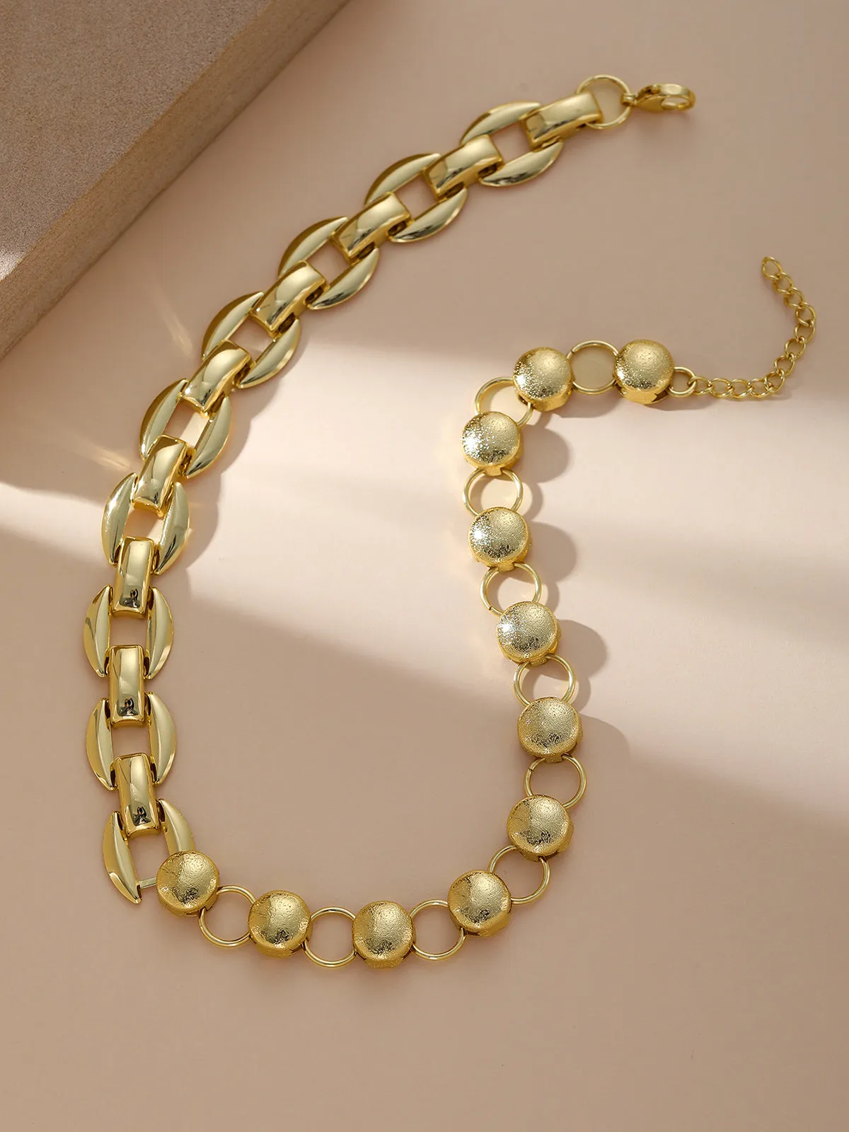 Chunky Mixed Link Choker Necklace sold by COMMENSE product image thumbnail 2