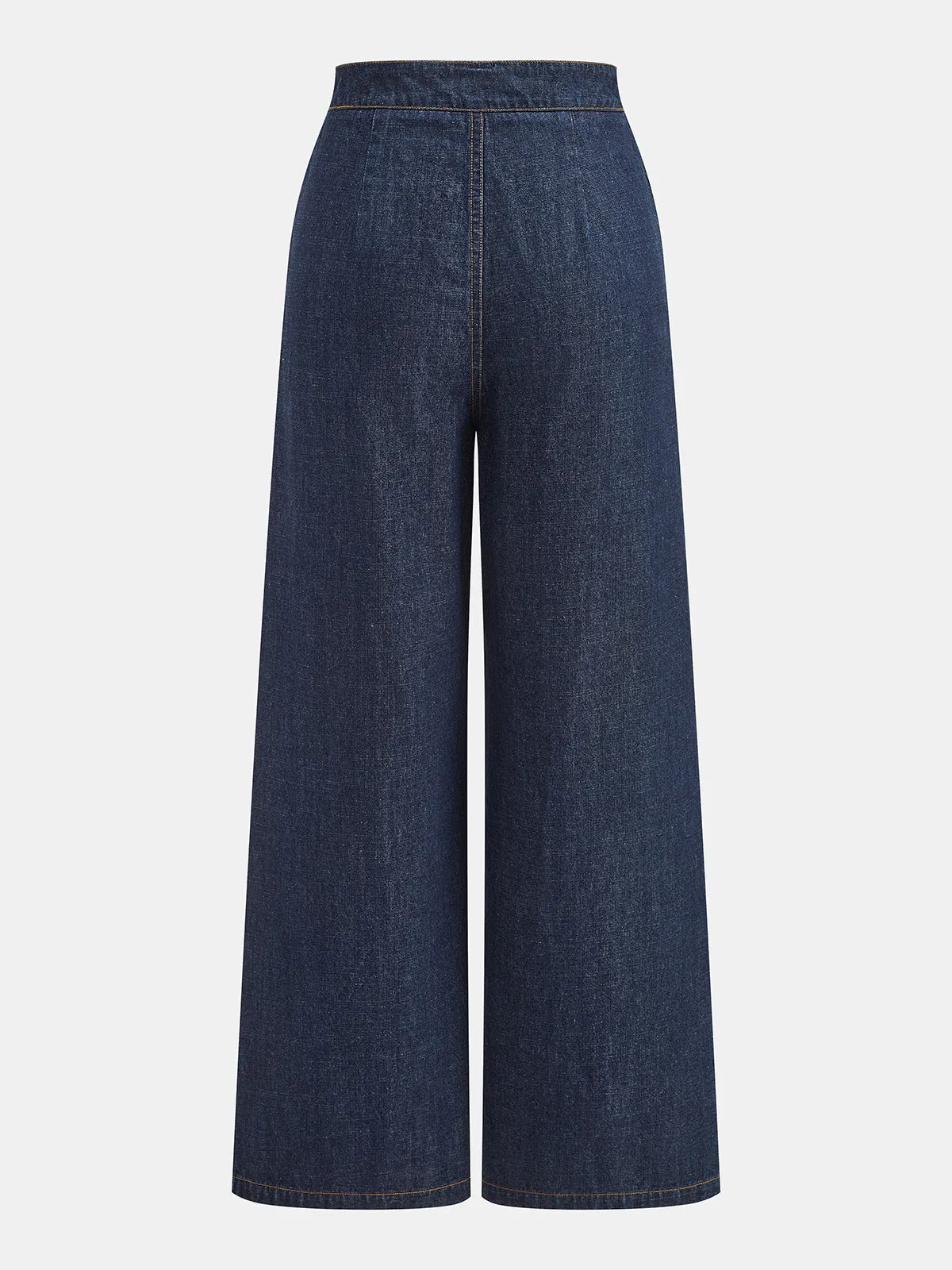 Decorative Buckle Twist Waist Straight Leg Jeans sold by COMMENSE product image thumbnail 3