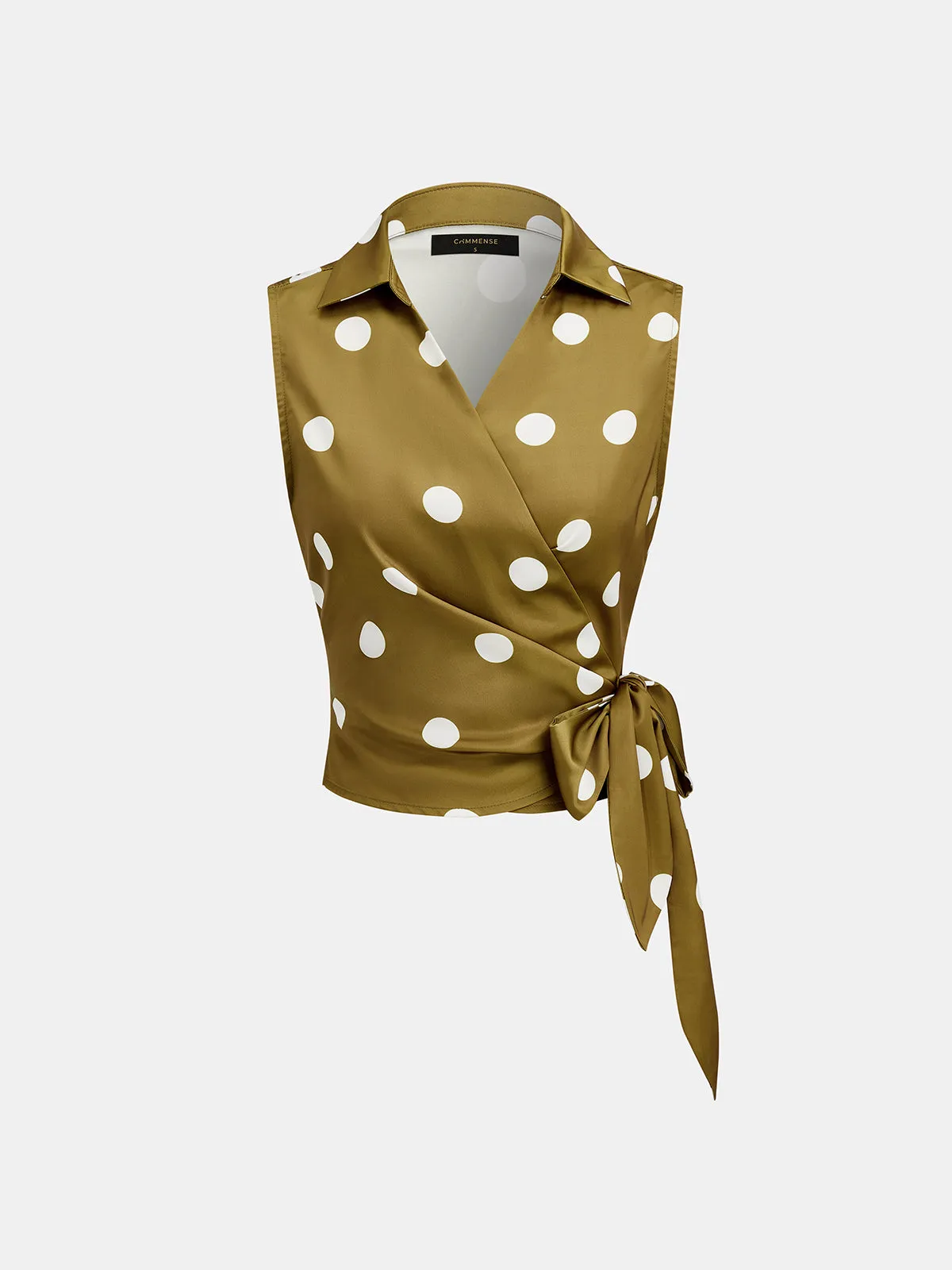 Polka Dot Satin Two Piece Skirt Set sold by COMMENSE product image thumbnail 5