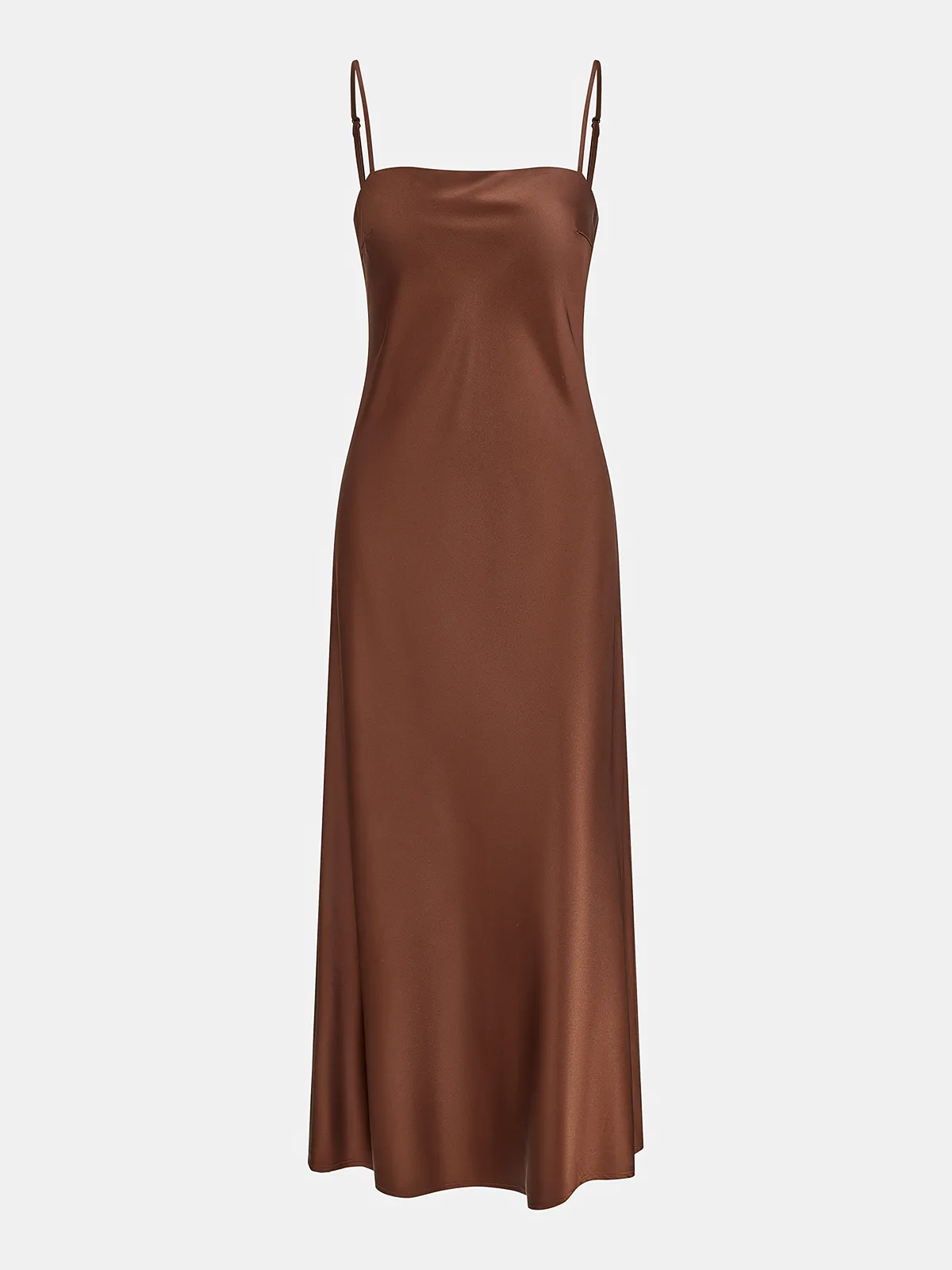 Mesh Cape Overlay Satin Slip Dress sold by COMMENSE product image thumbnail 3