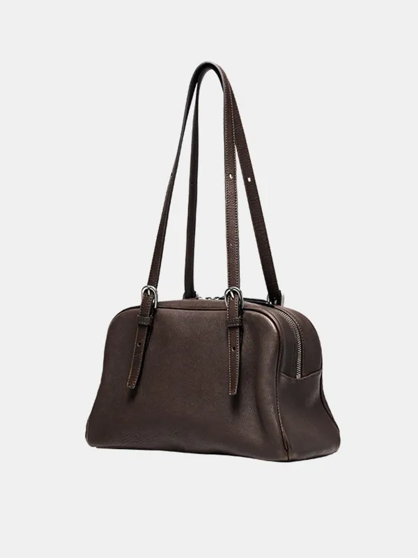 Genuine Leather Adjustable Strap Shoulder Handbag made by COMMENSE