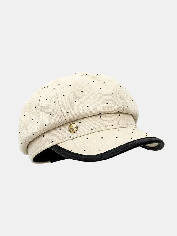 Polka Dot Newsboy Cap made by COMMENSE