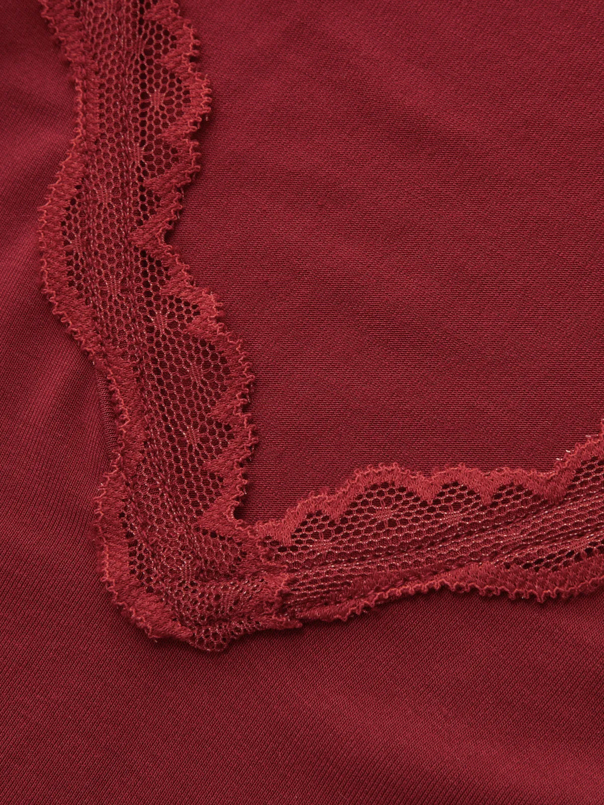 Lace V‑Neck Flare Sleeve Fitted Top sold by COMMENSE product image thumbnail 4