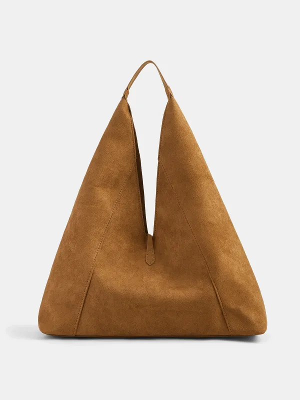 Large Suede Effect Casual Tote Bag made by COMMENSE