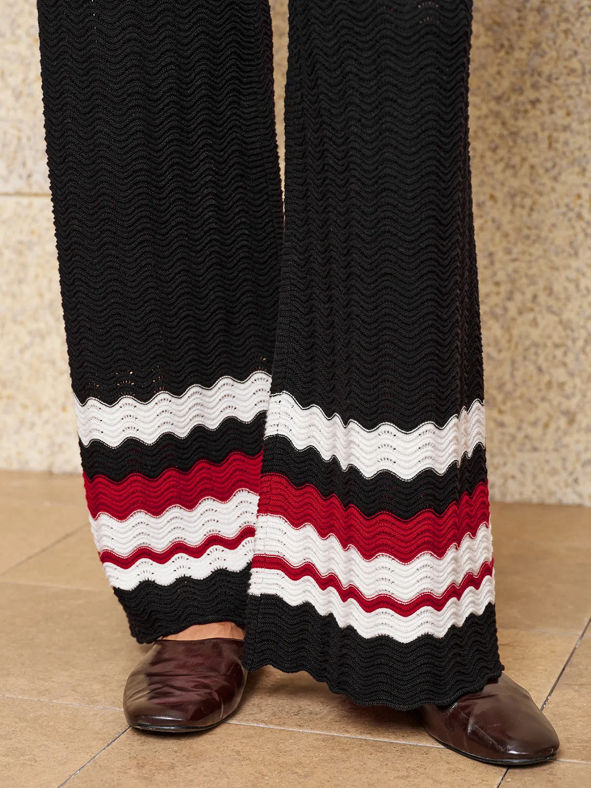 Color Block Wavy Knit Three Piece Outfit sold by COMMENSE product image thumbnail 5