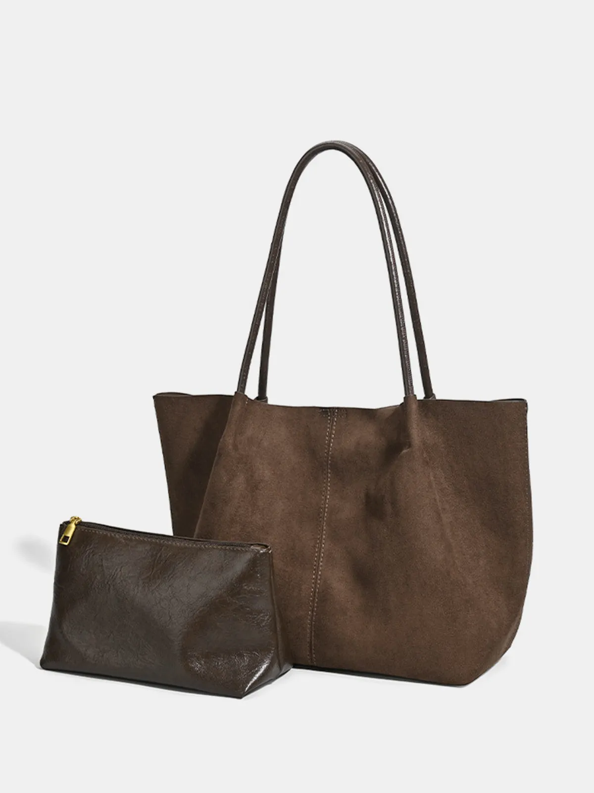 Suede Effect Large Shoulder Tote Bag sold by COMMENSE product image thumbnail 2