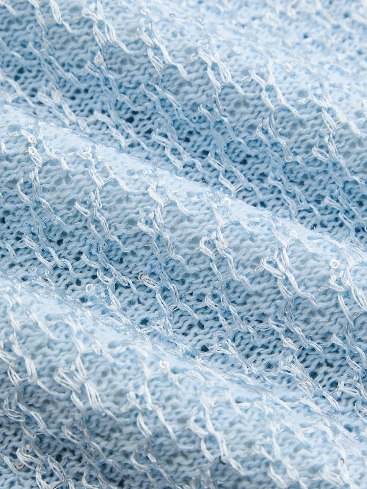 Sequin Textured Short‑Sleeve Knit Shrug sold by COMMENSE product image thumbnail 5