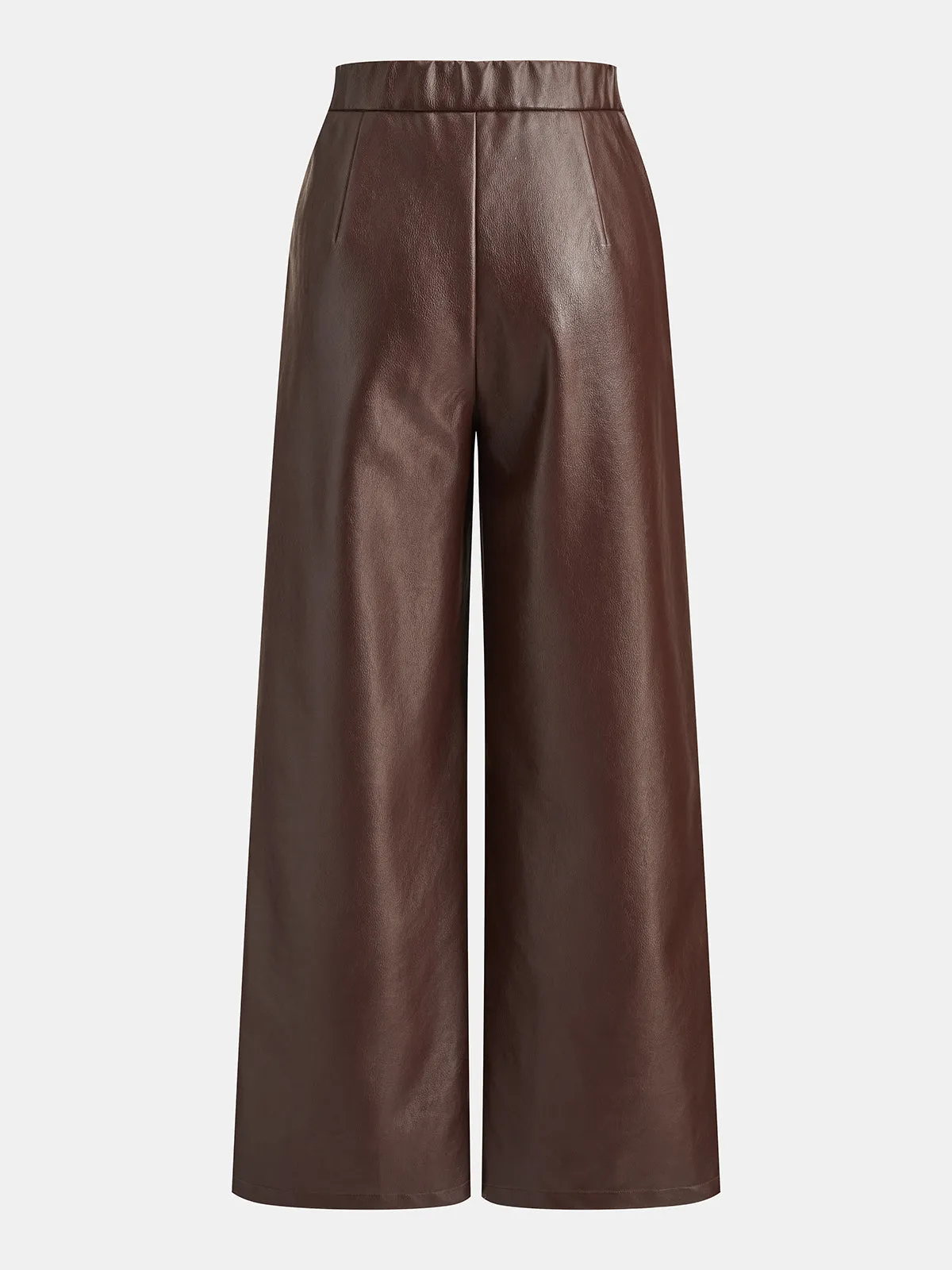Metal Buckle Faux Leather Straight Leg Pants sold by COMMENSE product image thumbnail 2