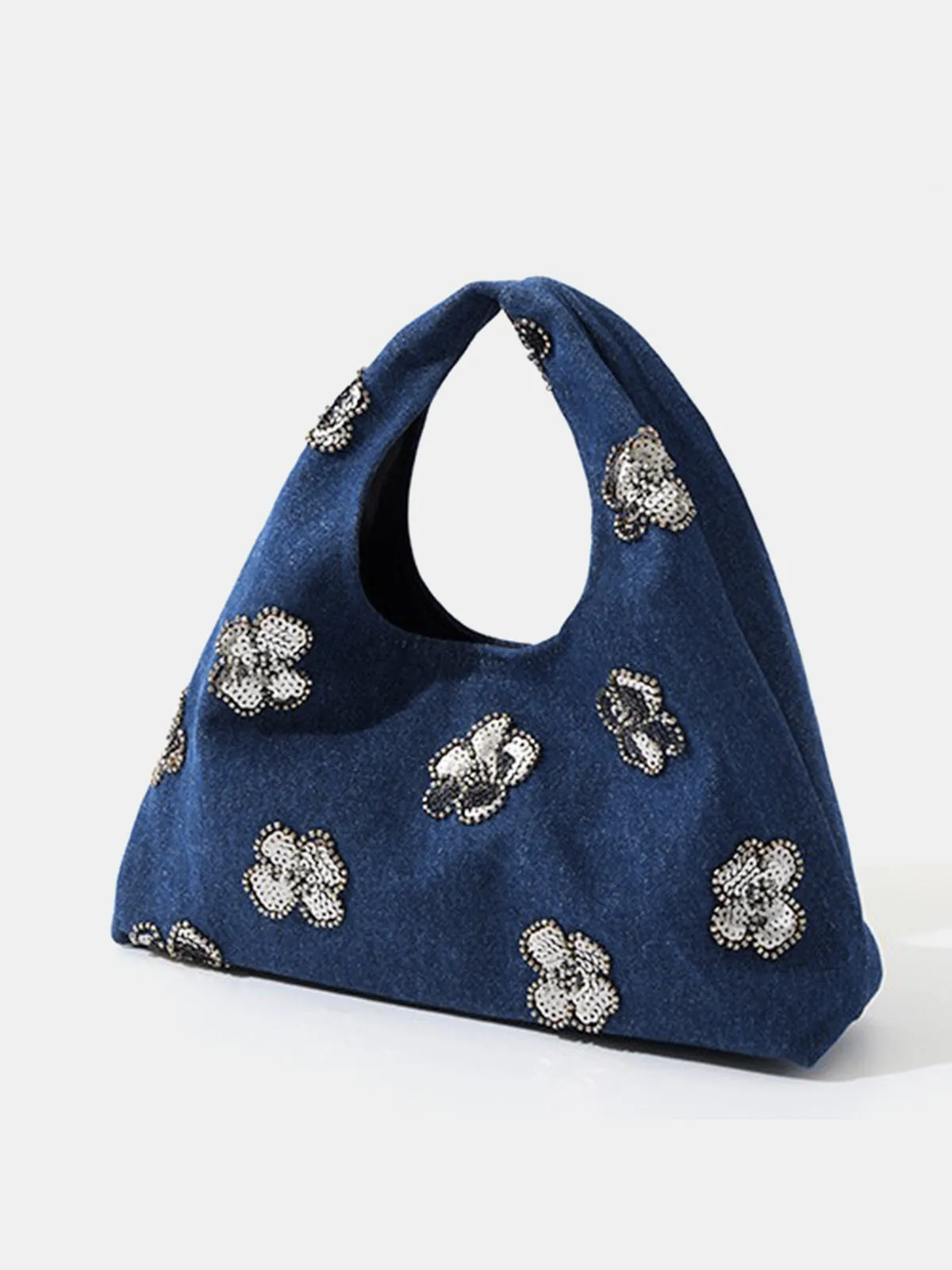 Sequined Floral Casual Tote Bag sold by COMMENSE product image thumbnail 2