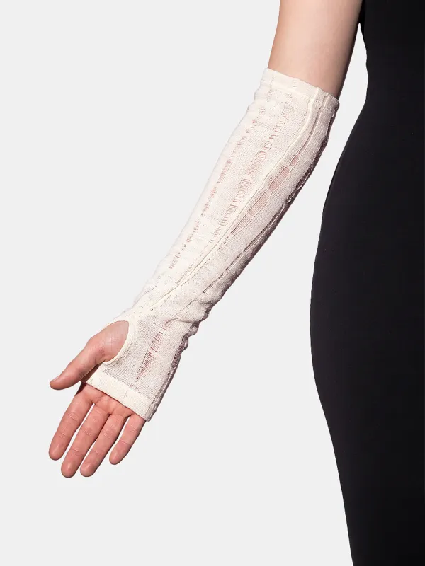 Long Mesh Fingerless Arm Gloves made by COMMENSE