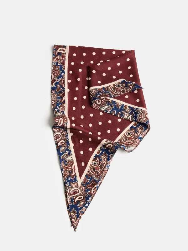 Polka Dot Paisley Print Scarf made by COMMENSE