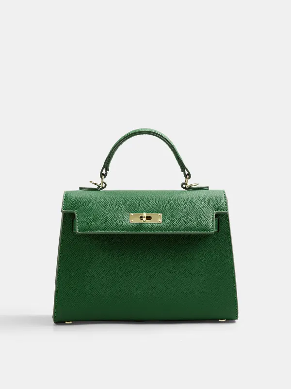 Crossbody Top‑Handle Lock Flap Handbag made by COMMENSE