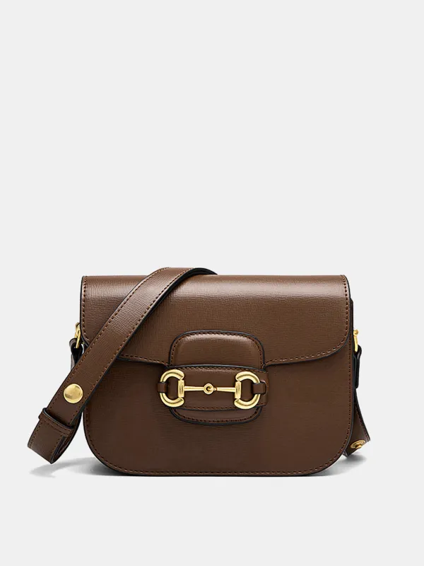 Horsebit Crossbody Saddle Bag made by COMMENSE
