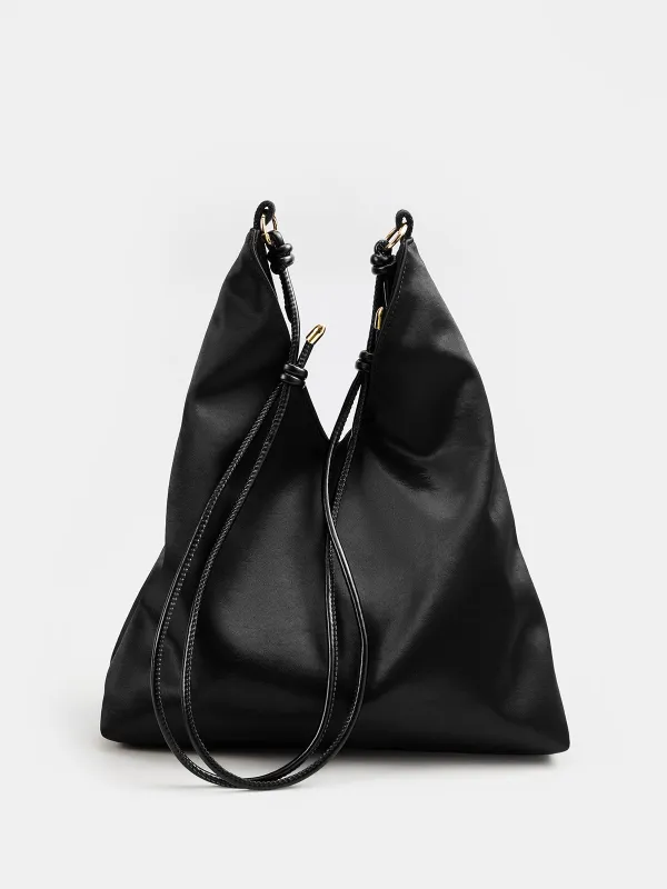 Knot‑Detail Soft Hobo Bag made by COMMENSE
