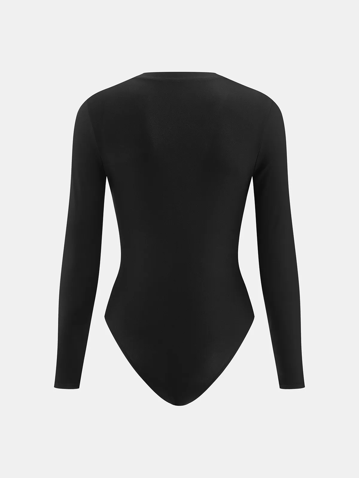 Sheer Mesh Deep V‑Neck Long Sleeve Bodysuit sold by COMMENSE product image thumbnail 3