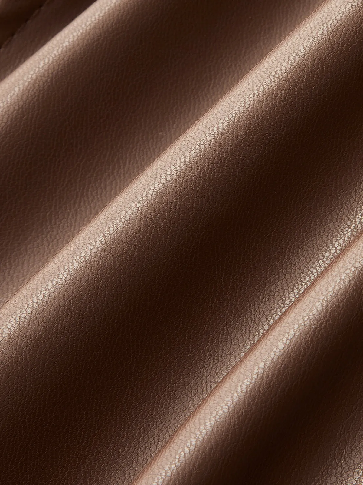 Faux‑Leather Front‑Slit Midi Mermaid Skirt sold by COMMENSE product image thumbnail 5