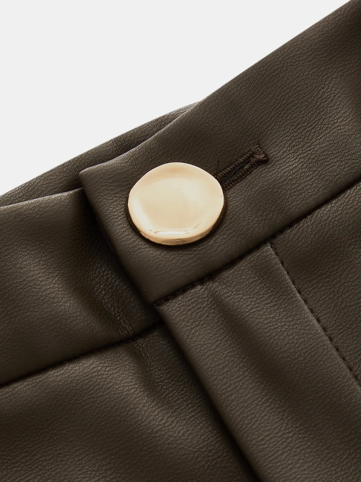 High Waist Faux Leather Wide Leg Pants sold by COMMENSE product image thumbnail 5