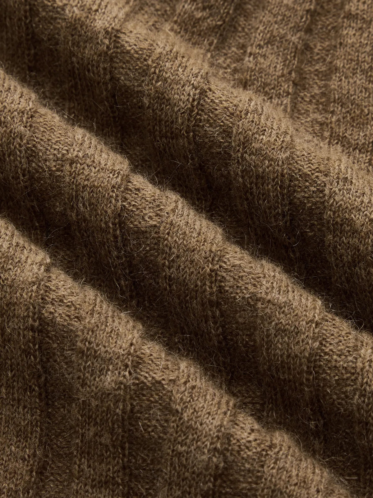 Collared Wool Blend Ribbed Knit Cardigan sold by COMMENSE product image thumbnail 5